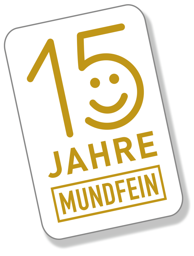 Logo 15 Jahre MUNDFEIN