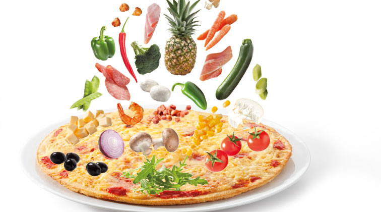MUNDFEIN Baukasten Pizza aus der Speisekarte